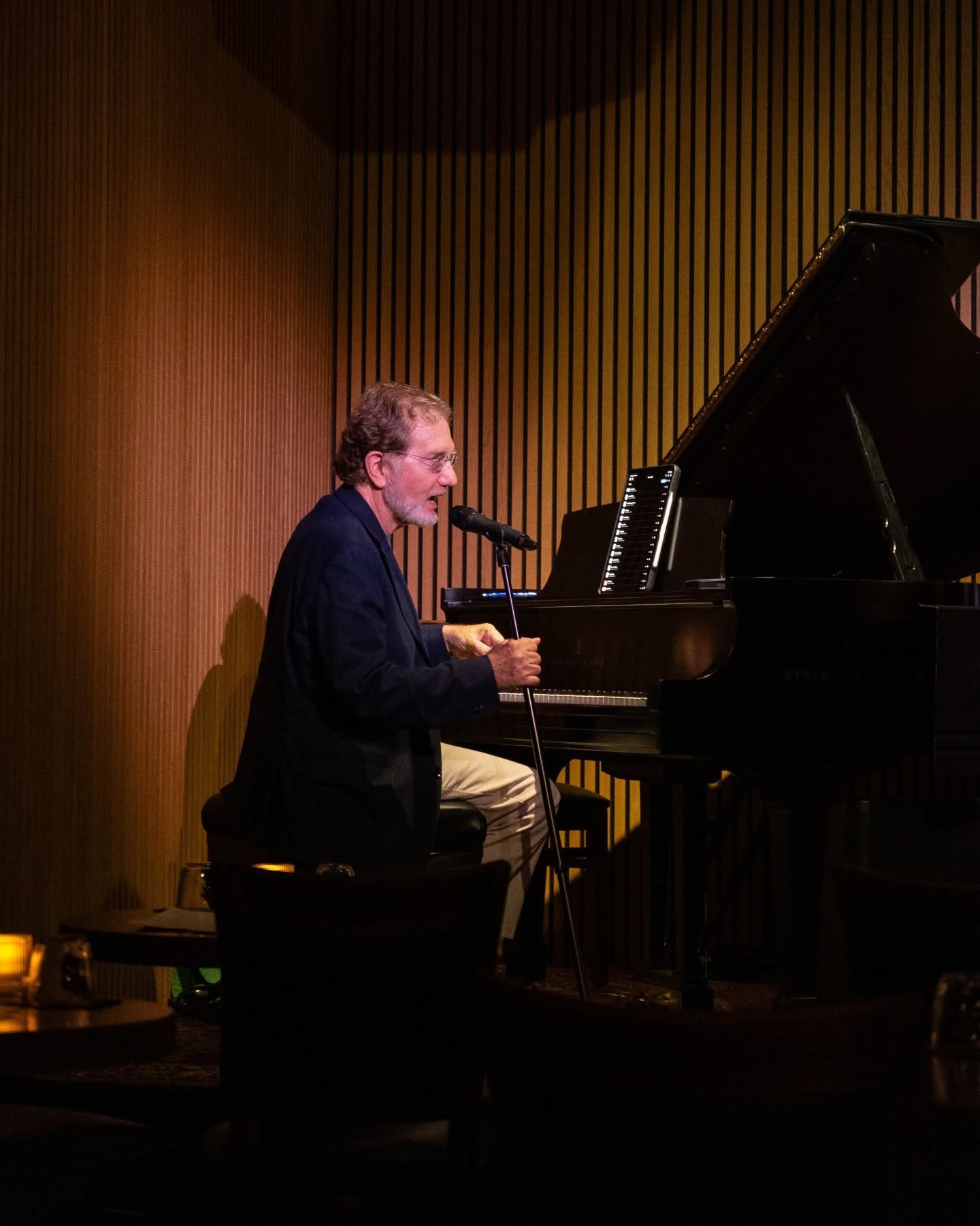 Hank Hehmsoth playing piano with the Hank Hehmsoth Trio at Nica on 4th in Austin