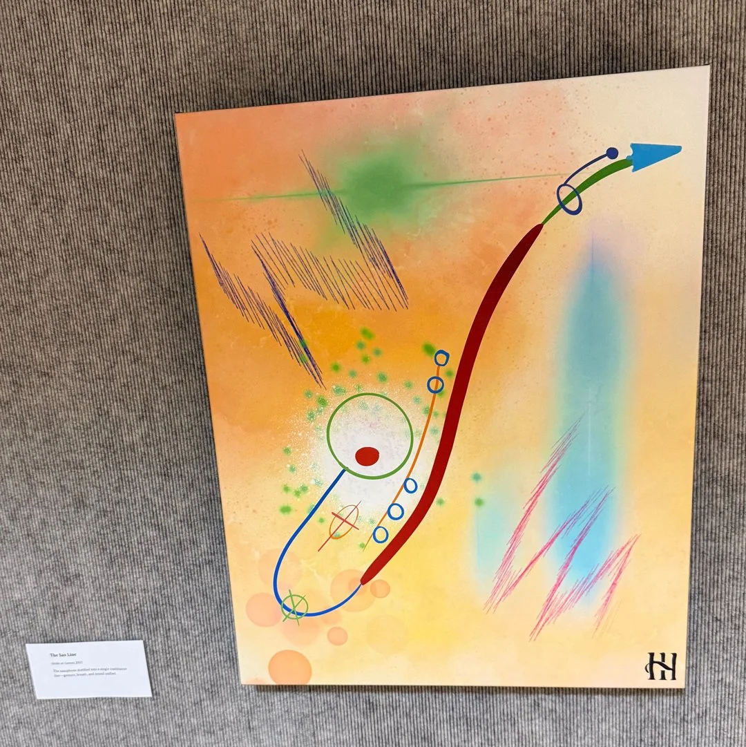 The Sax Line by Hank Hehmsoth installed at Brazosport College.
