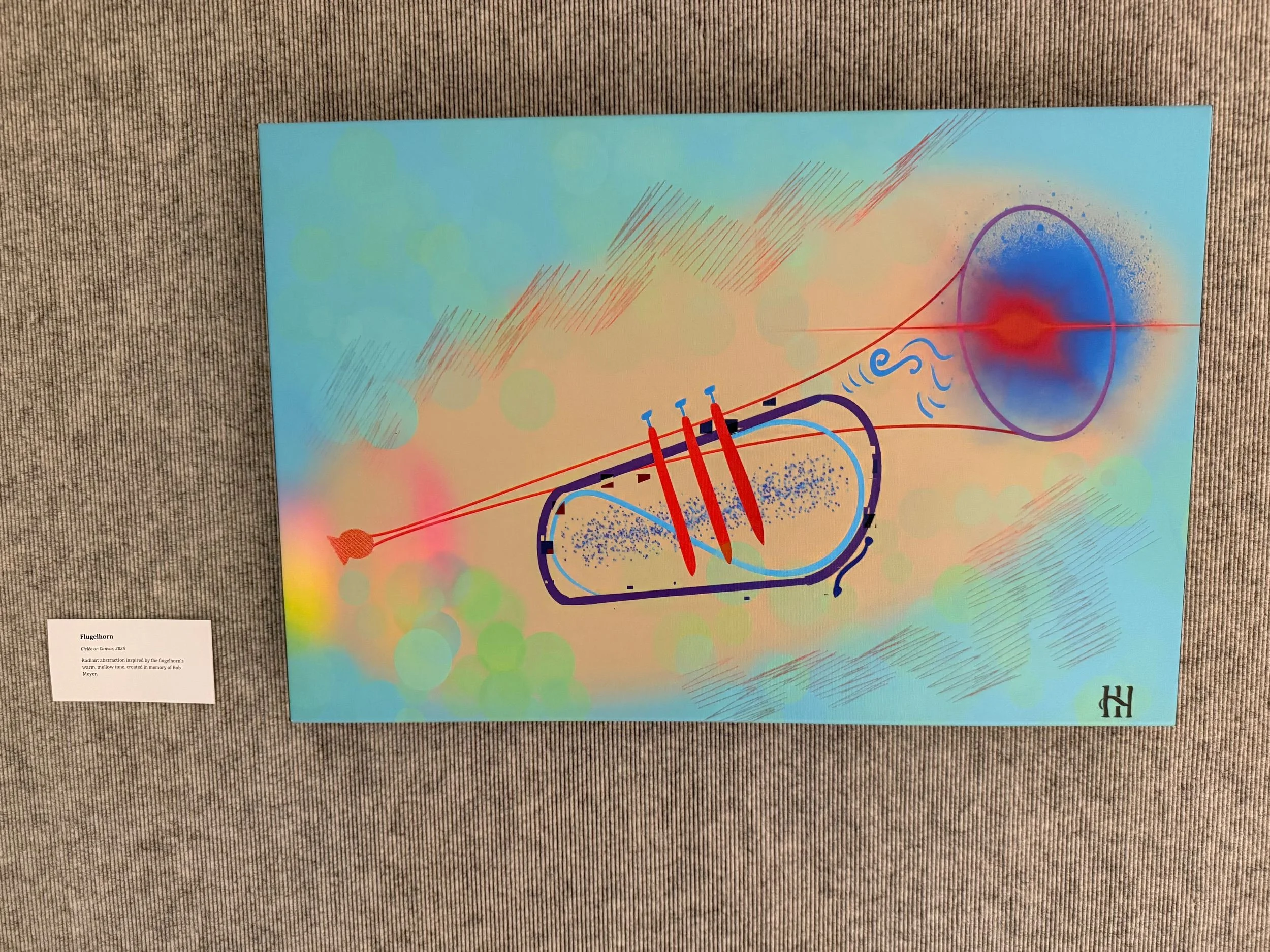 Flugelhorn by Hank Hehmsoth installed at Brazosport College.