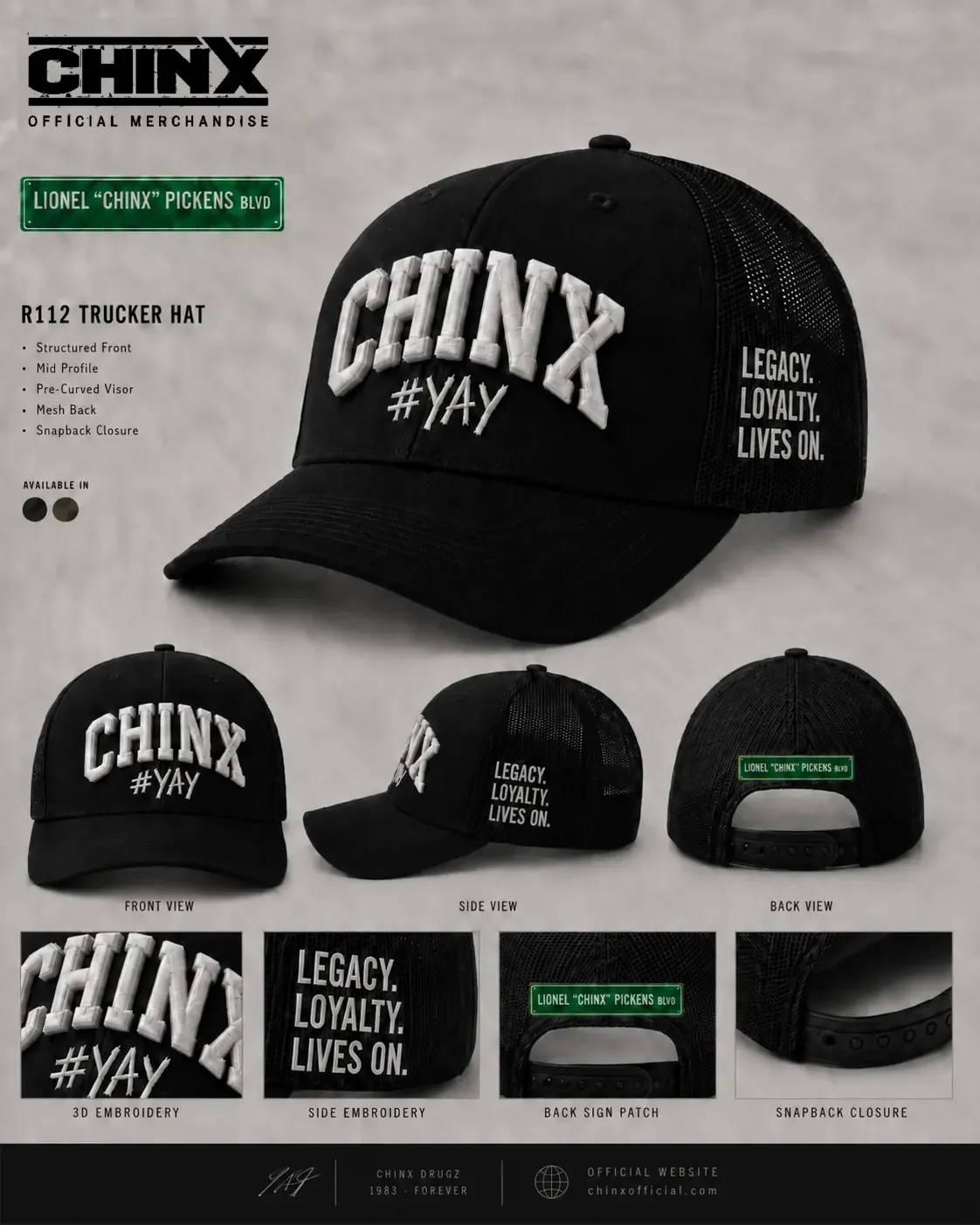 Heather/Black Lionel Chinx Pickens Blvd Trucker Hat