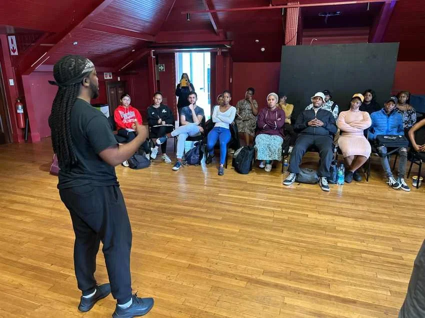 Teaching artist leading session