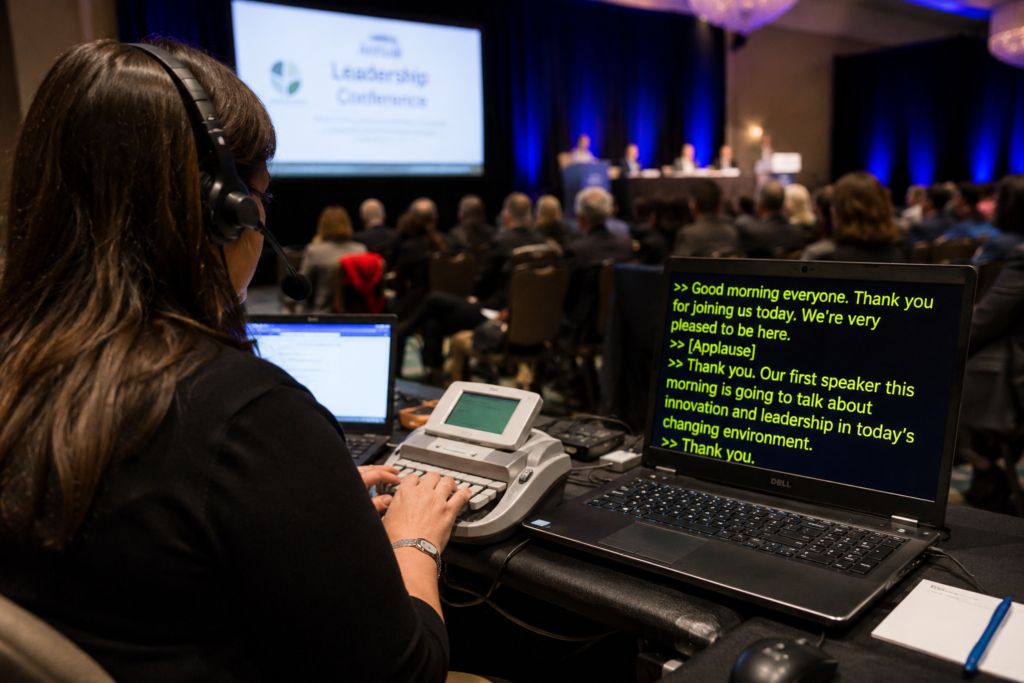 Live captioning provided during a Stellar Communication event