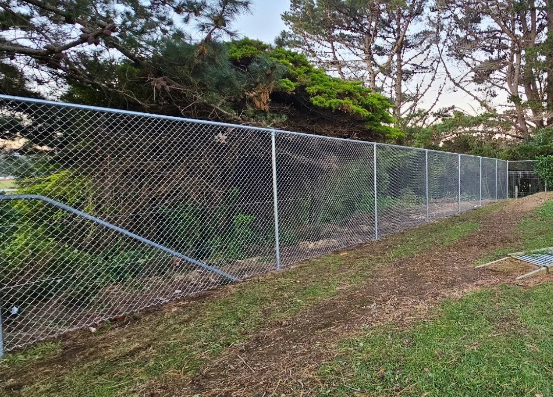 Chainlink fencing installed around a residential property