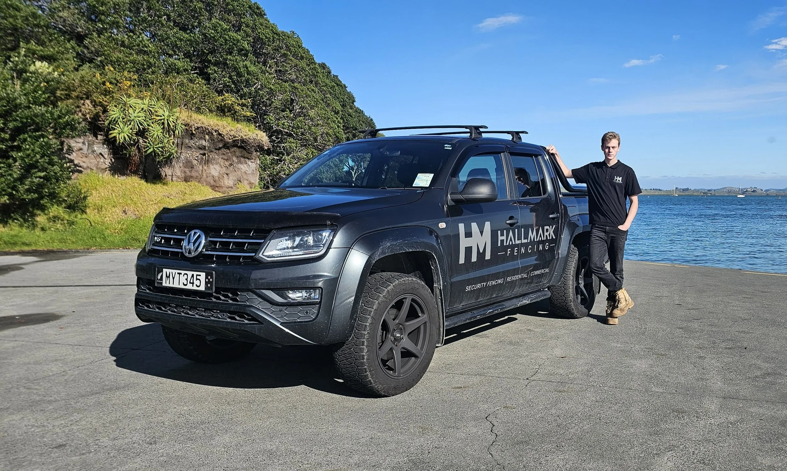 Modern fencing and automated gate installation by Hallmark Fencing in Whangārei