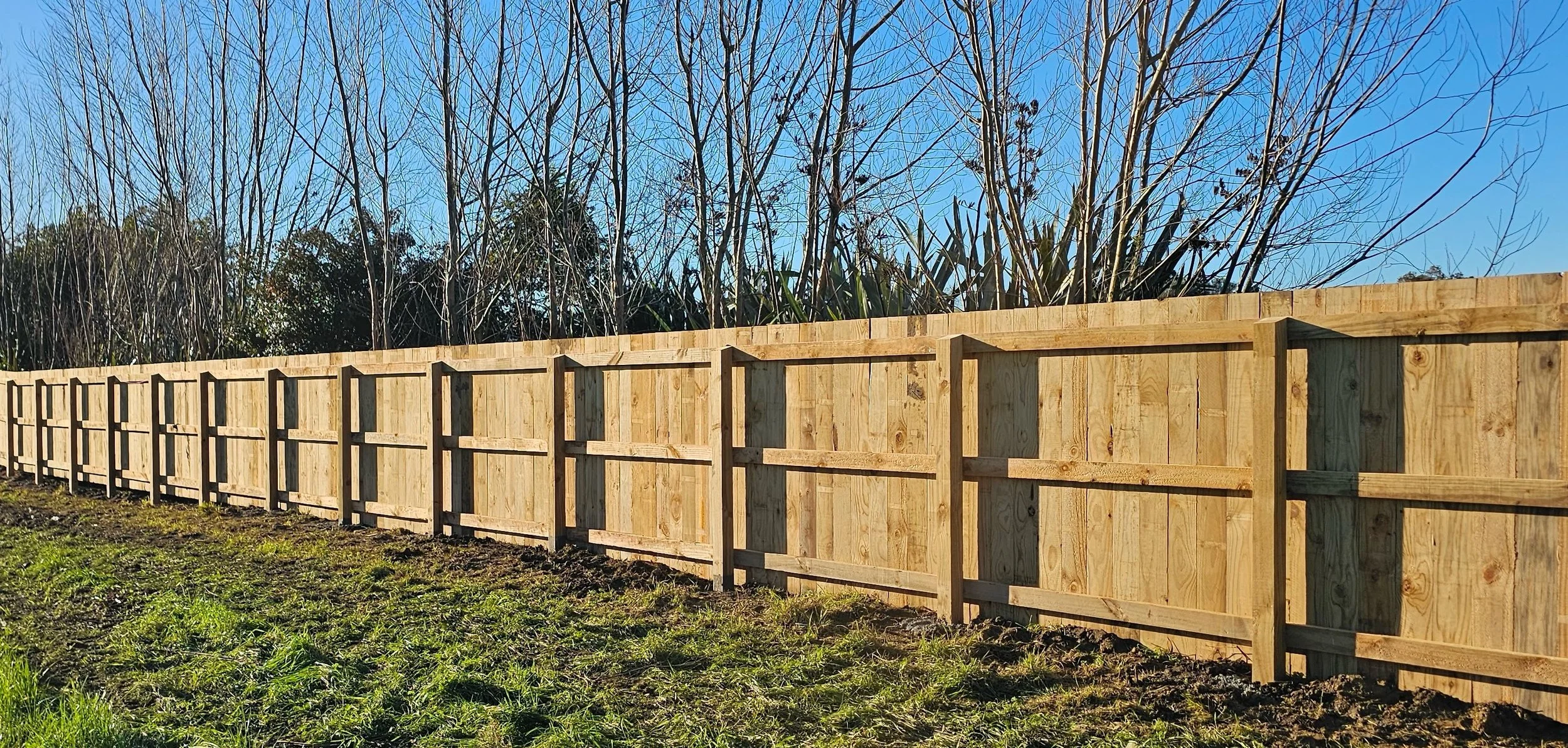 Timber fencing project completed by Hallmark Fencing in Northland