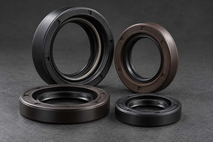 Black and brown pressure-resistant rotary shaft oil seals