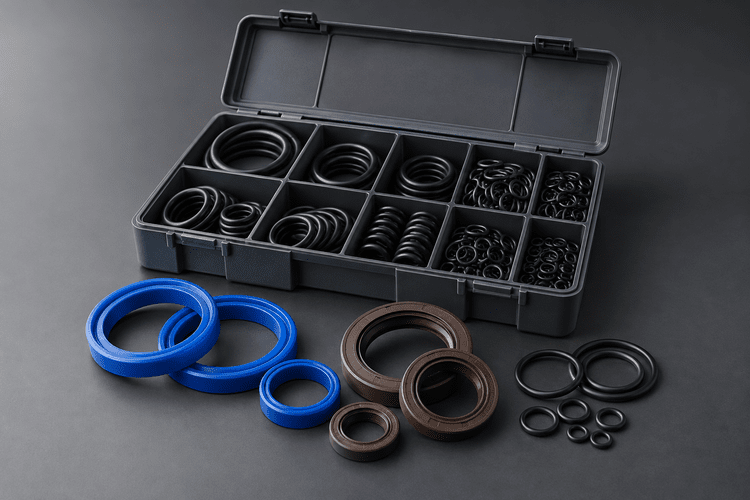 Organized seal kit with O-rings and sealing components
