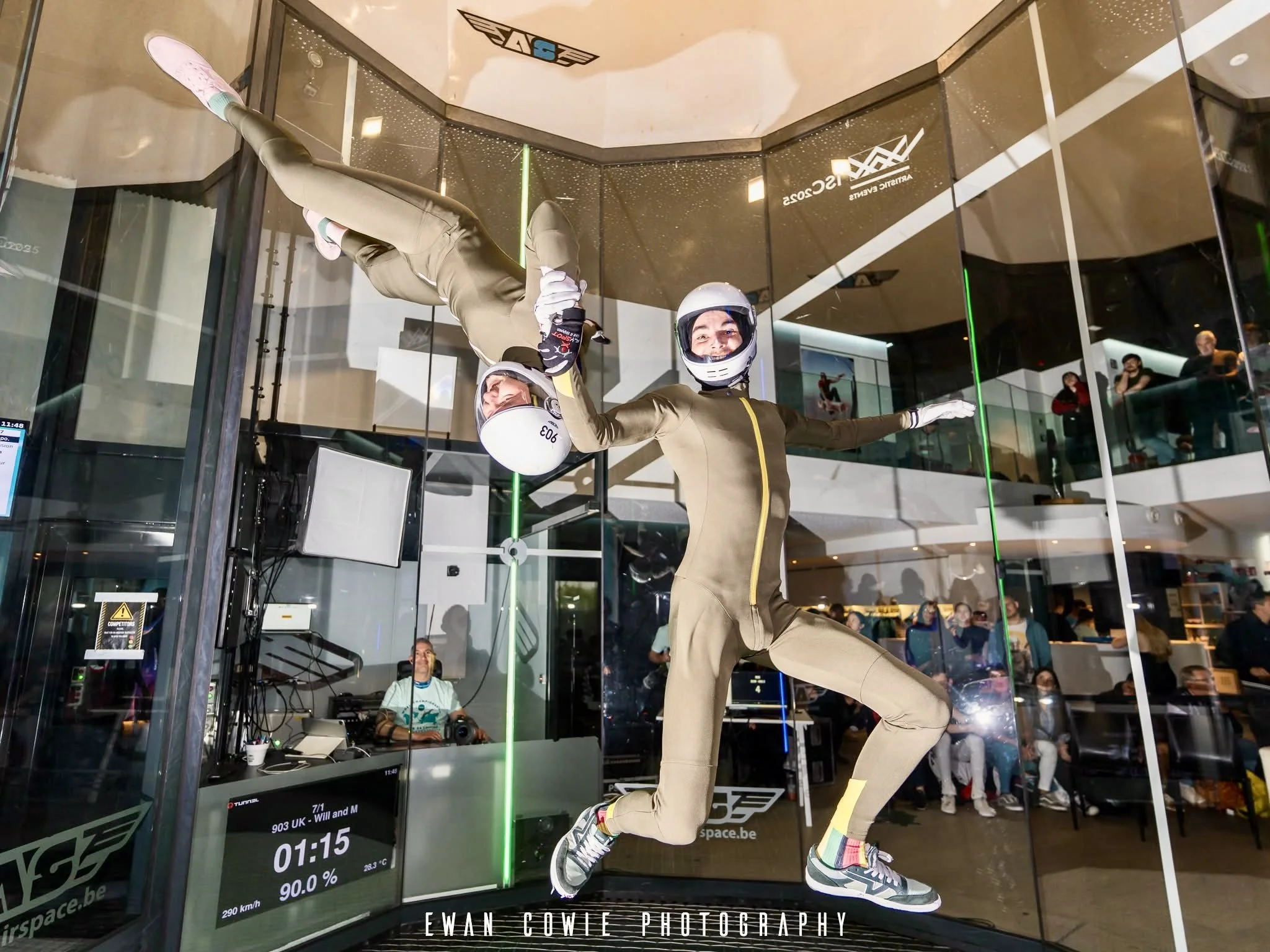 Caelus flyers training in the wind tunnel