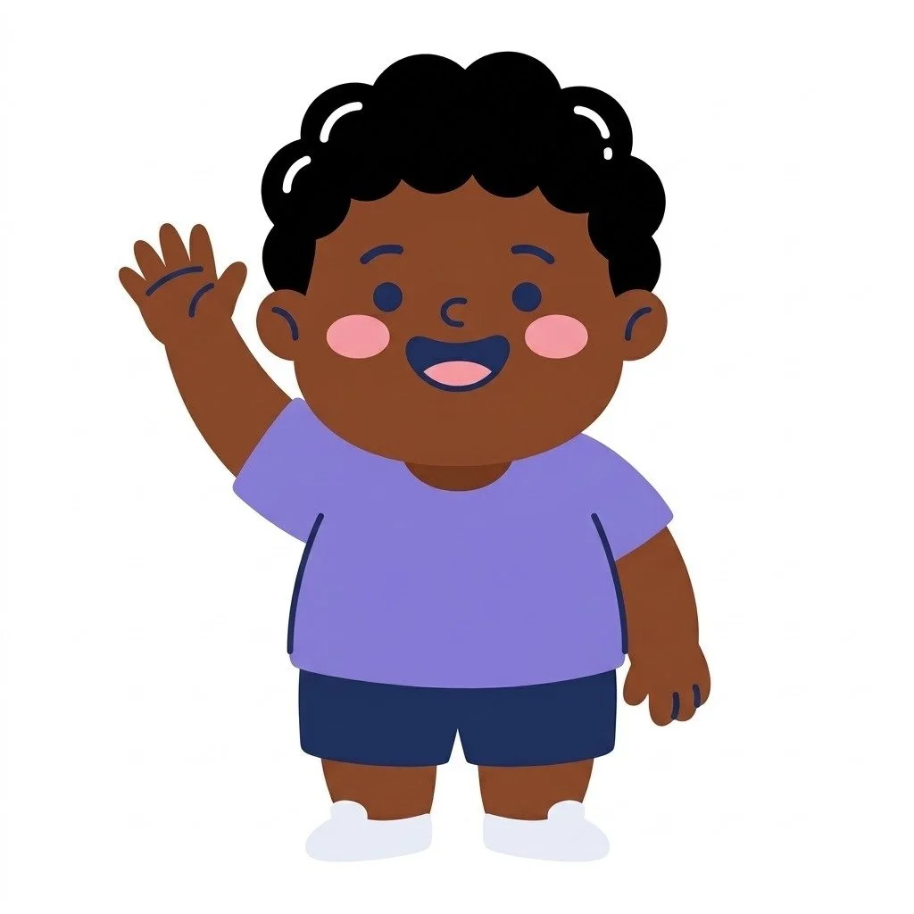 Sam, the Our People guide, waving