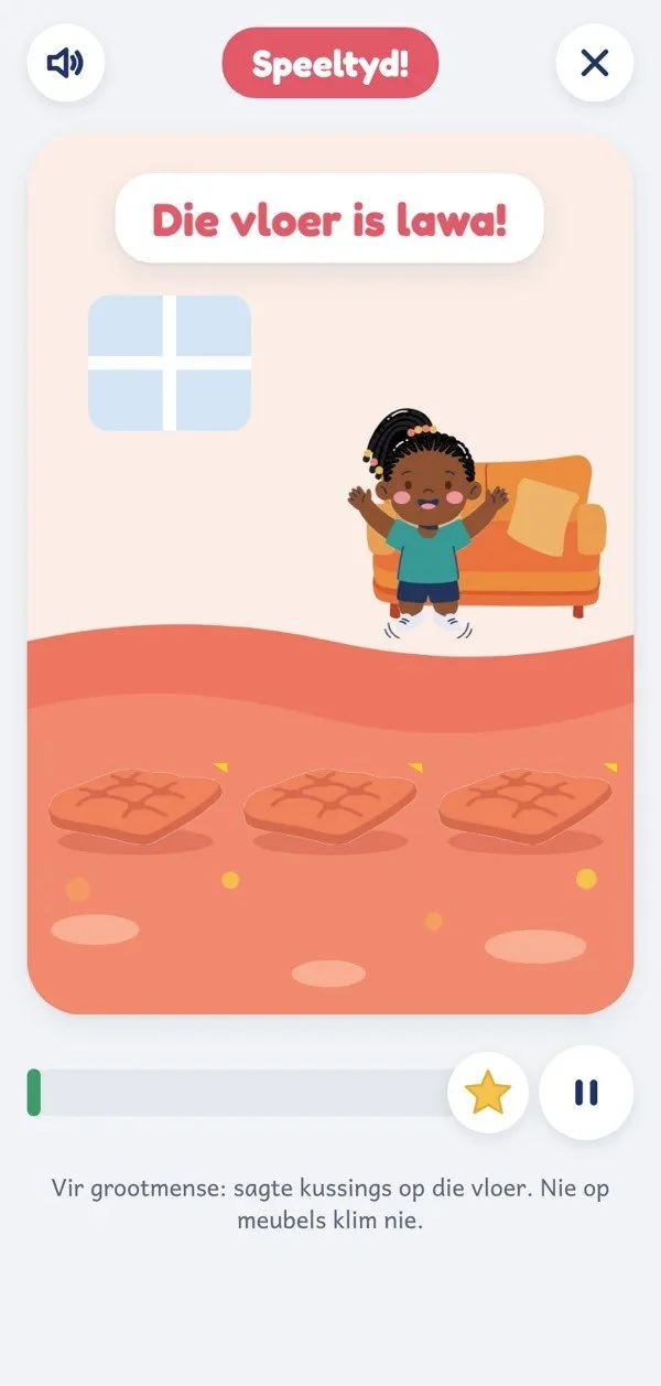 Playtime with Thando: the floor is lava!