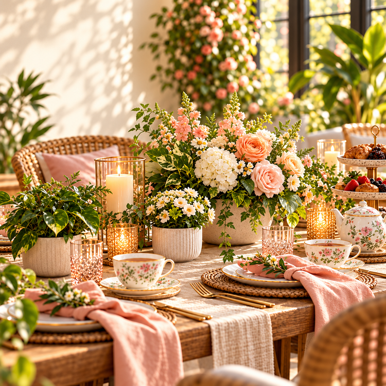 Mother's Day Garden Brunch table design concept