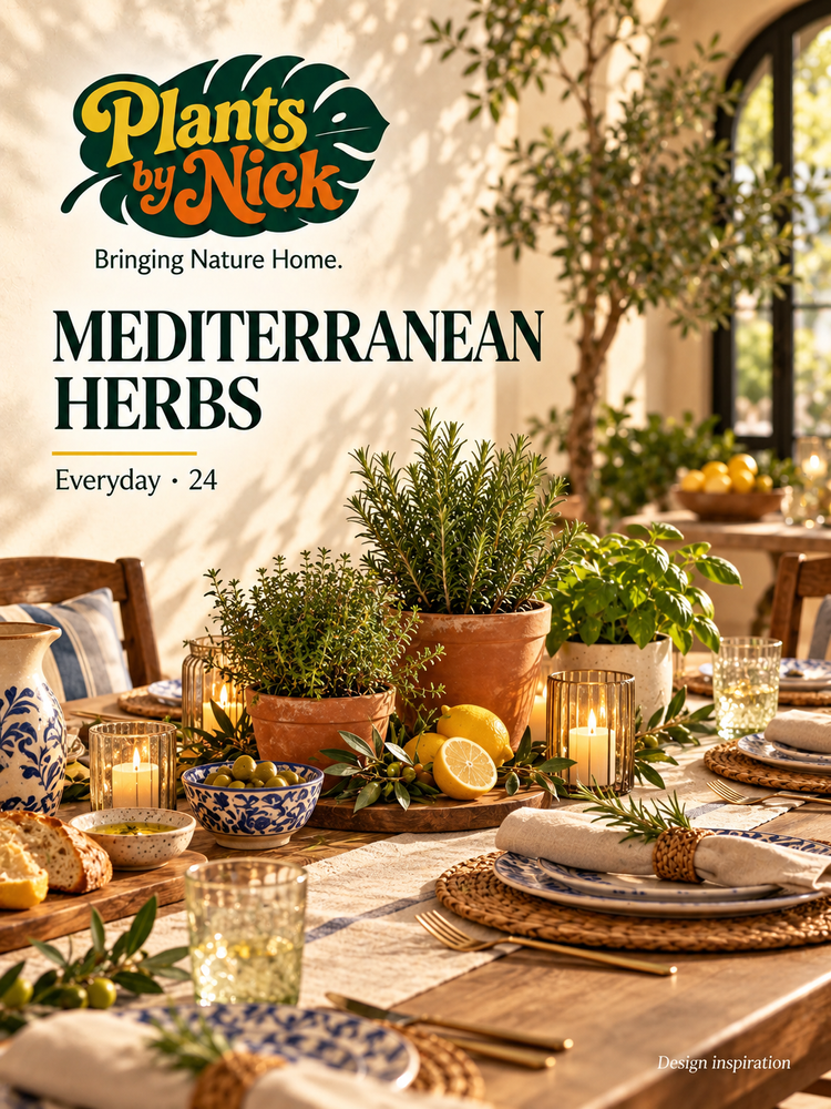 Mediterranean Herbs — table styling design concept