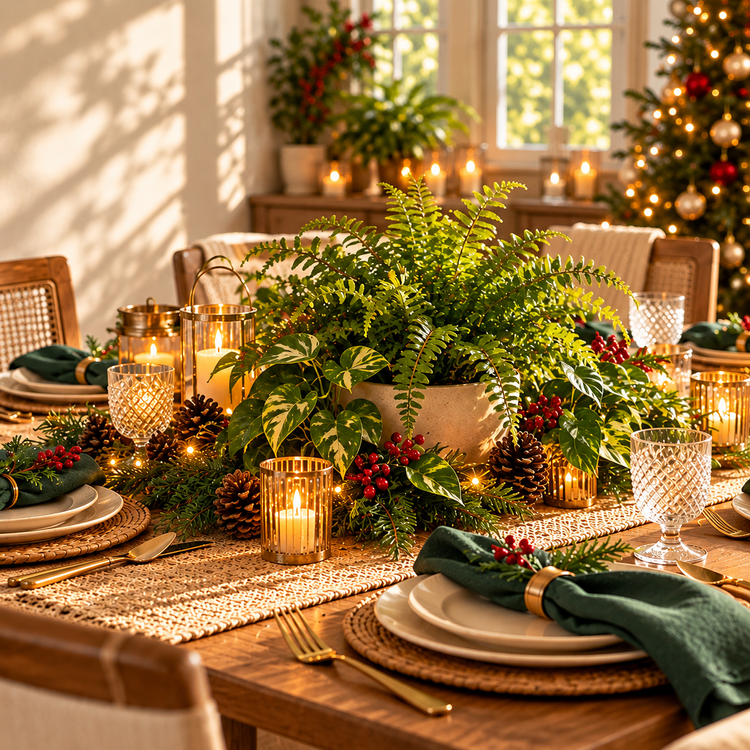 Classic Christmas table design concept