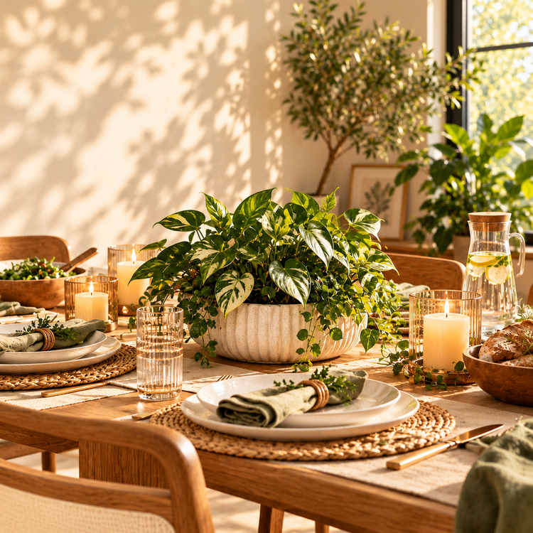 Everyday botanical table setting