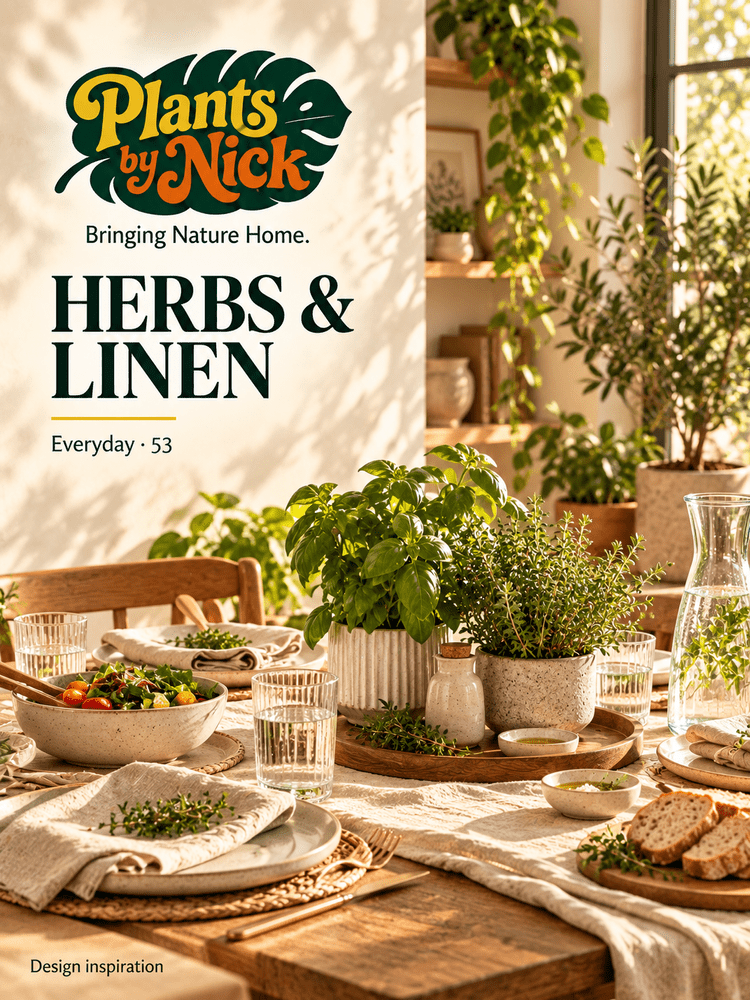 Herbs & Linen — table styling design concept