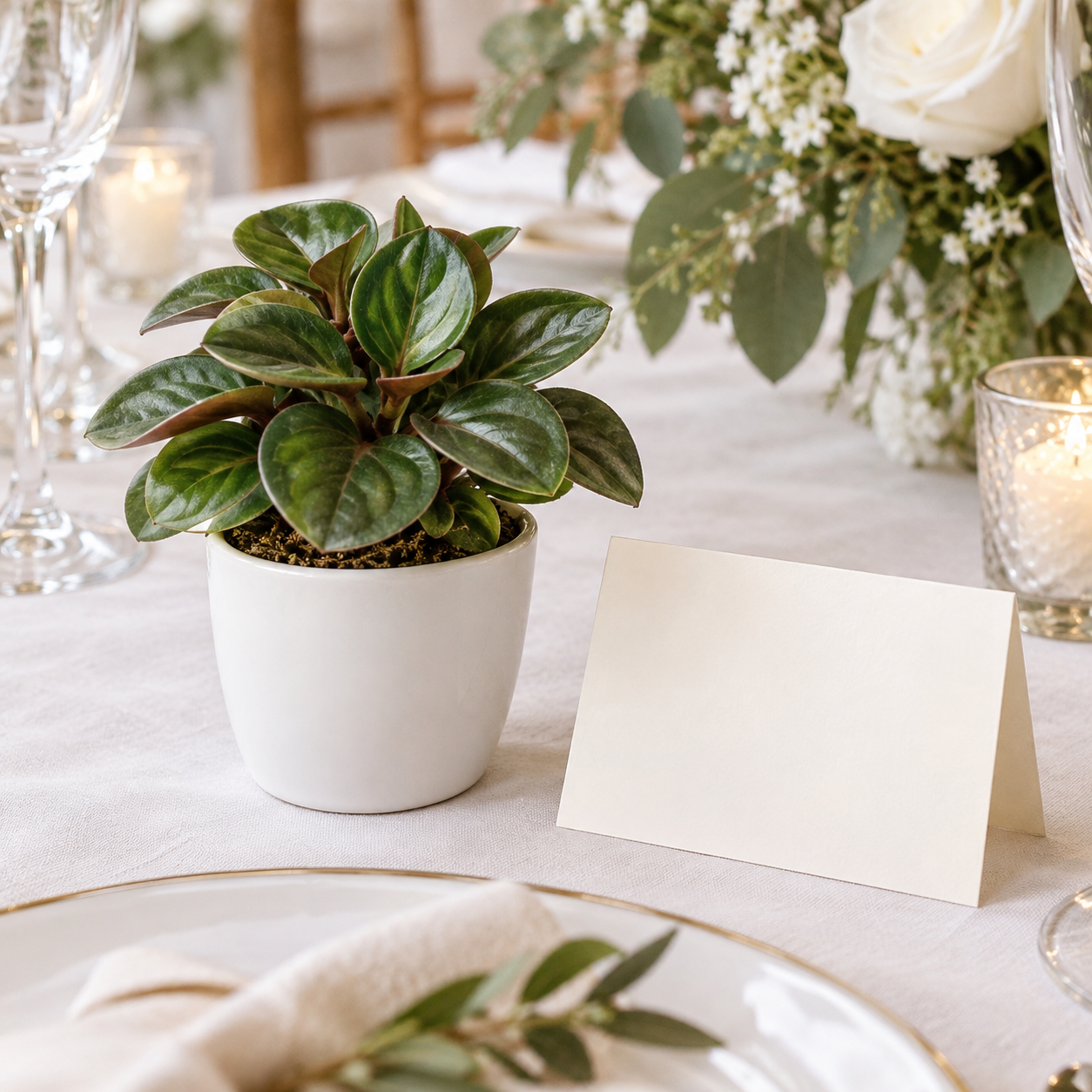 Living Place Card Plant — premade plant display concept
