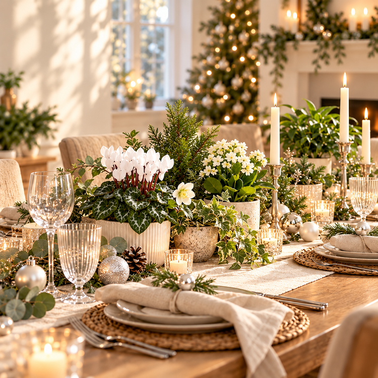 Christmas White & Silver table design concept