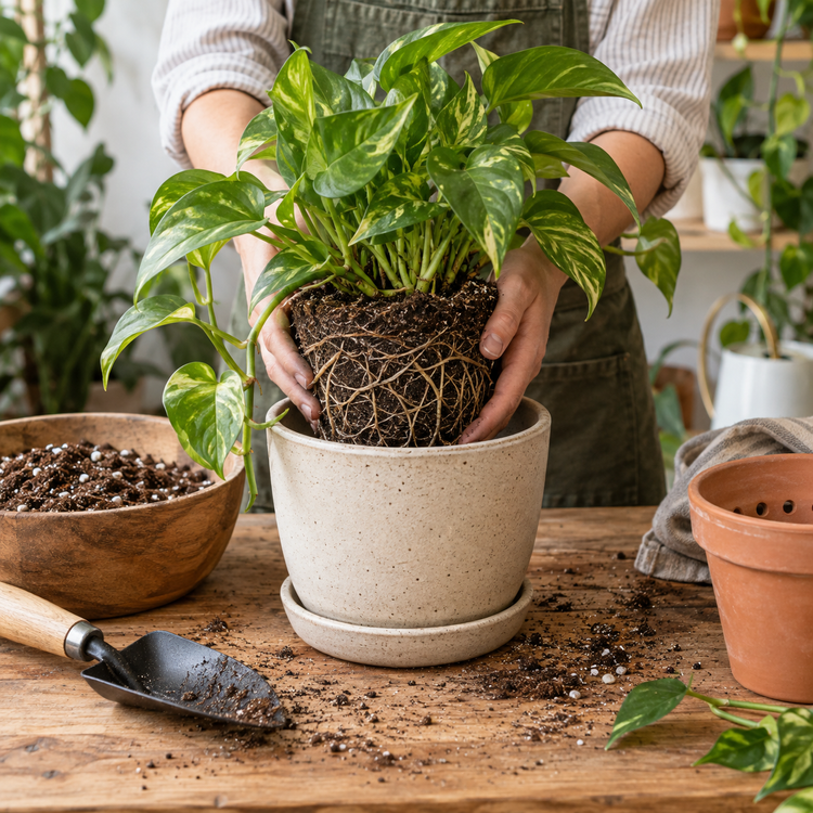 Single-Plant Repotting — service illustration