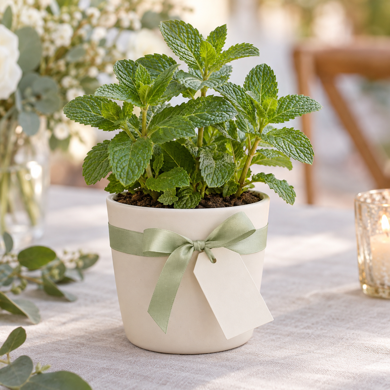 Mint to Be Favor — premade plant display concept