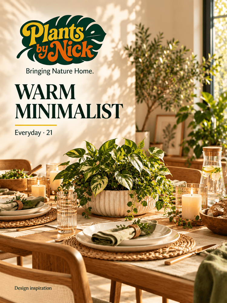 Warm Minimalist — table styling design concept