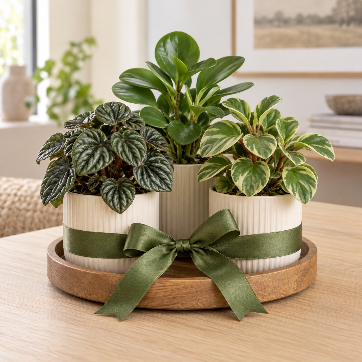 Coffee Table Plant Gift — premade plant display concept