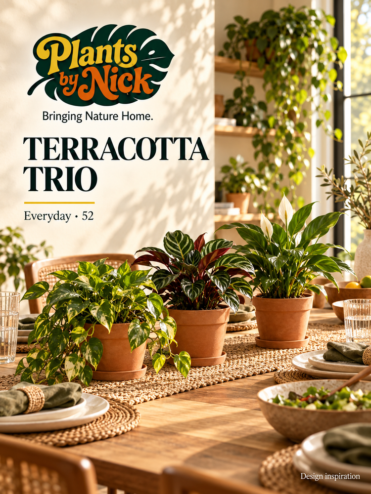 Terracotta Trio — table styling design concept