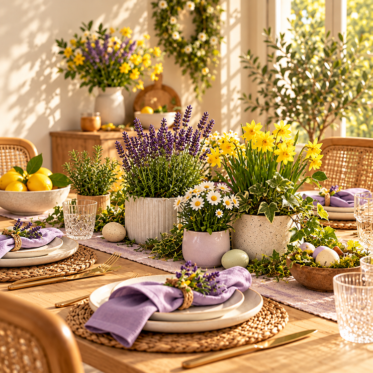 Easter Lavender & Lemon table design concept