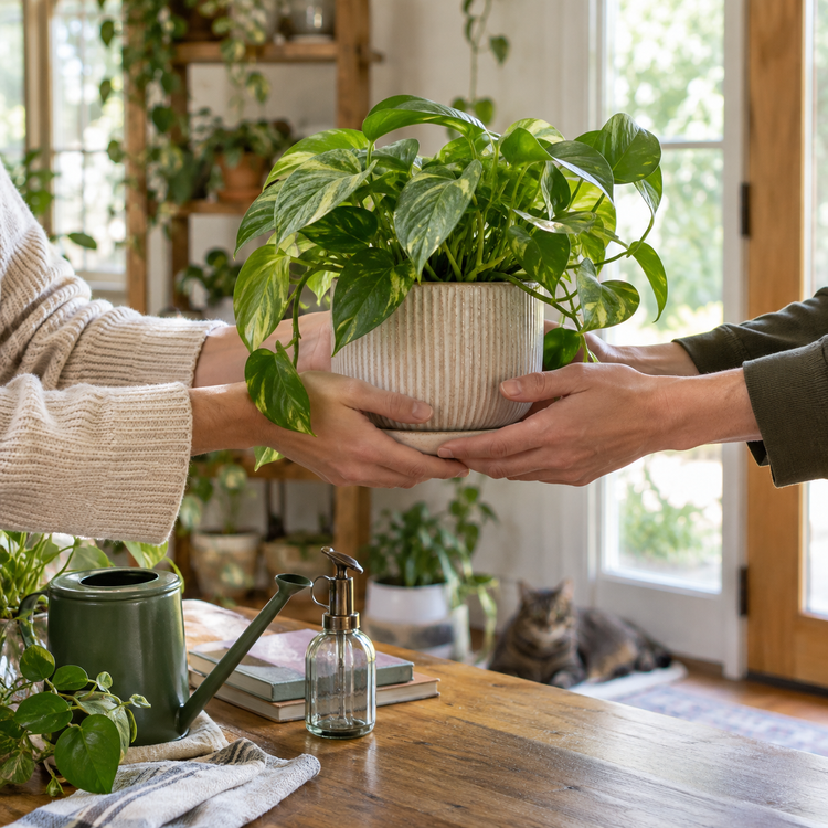 Plant Care Handoff — service illustration