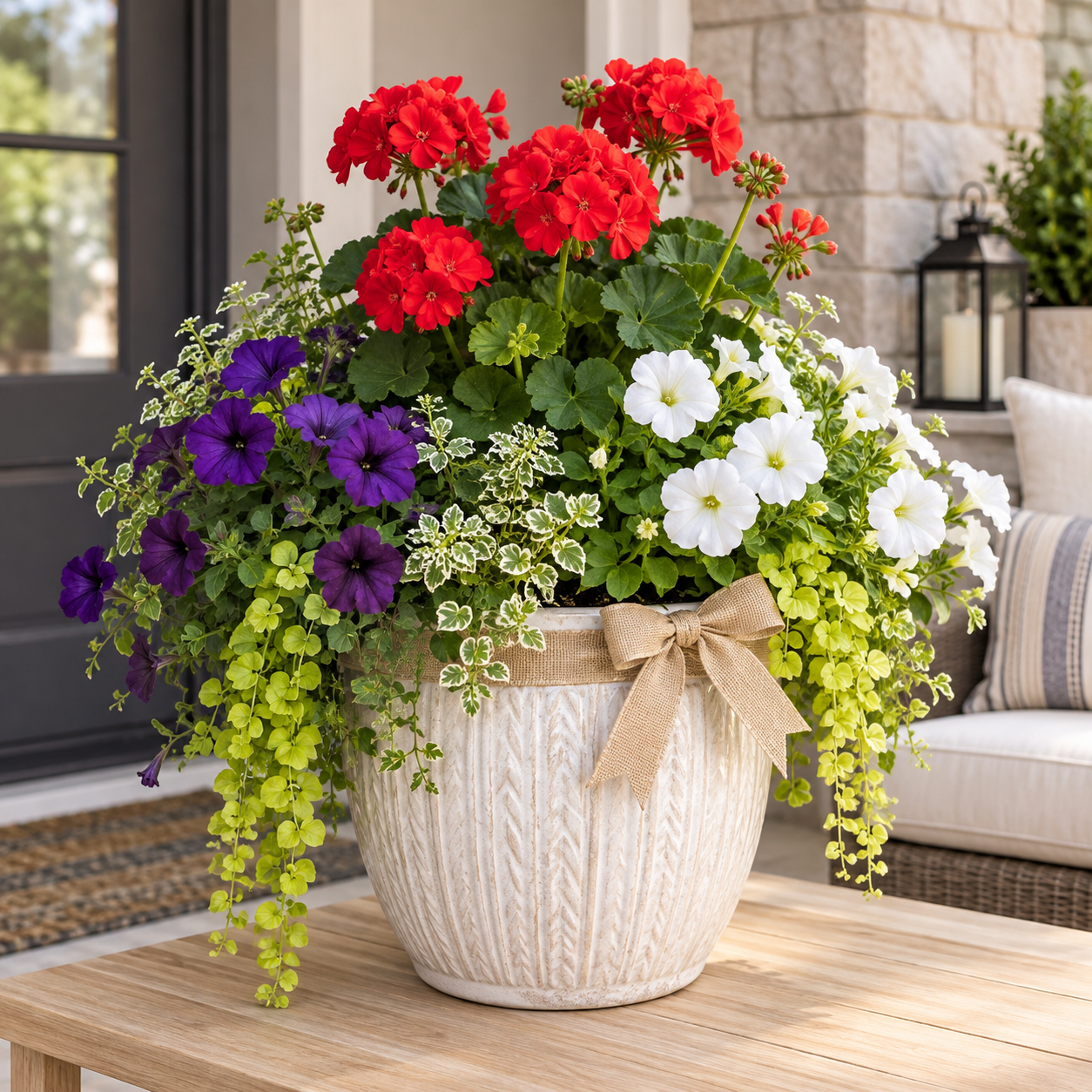 Welcome Porch Planter — premade plant display concept