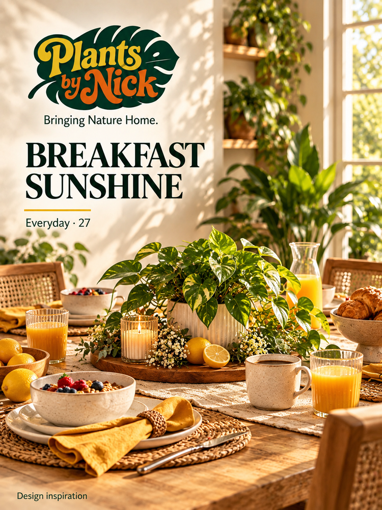 Breakfast Sunshine — table styling design concept
