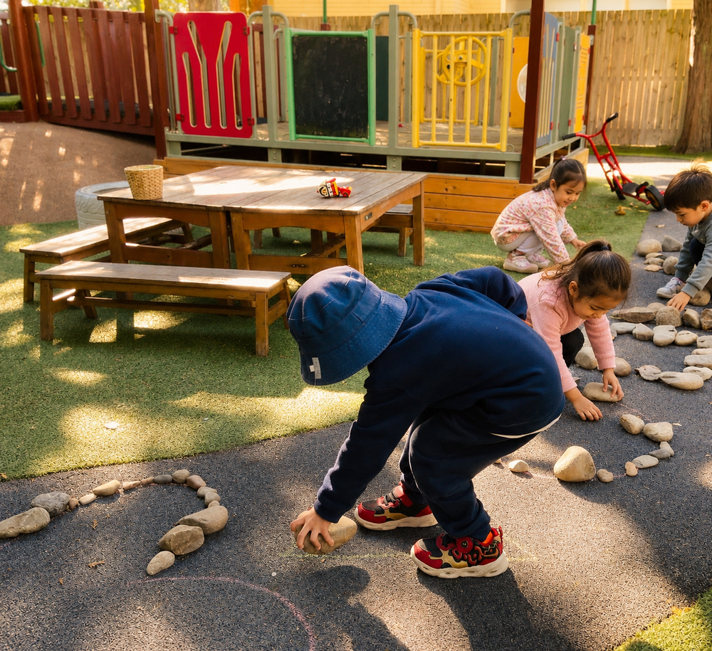 Outdoor play at Kelvin Kindergarten in St Ives
