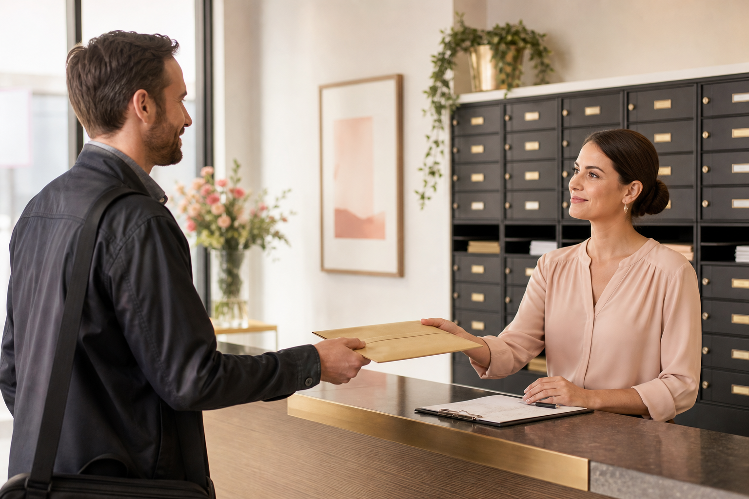 Secure document courier delivery and process-service materials