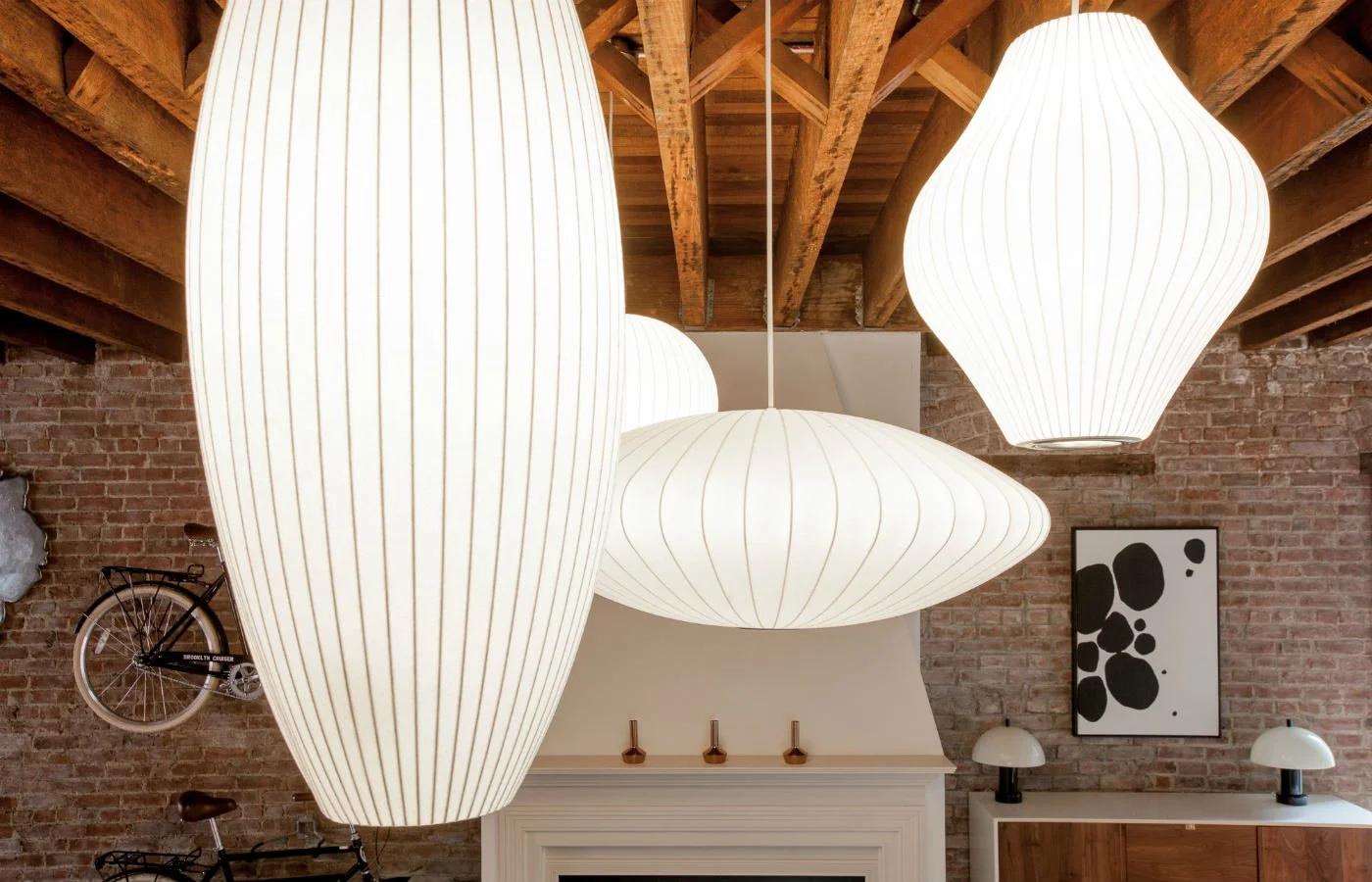 Jersey City Loft, Nelson pendant lamps