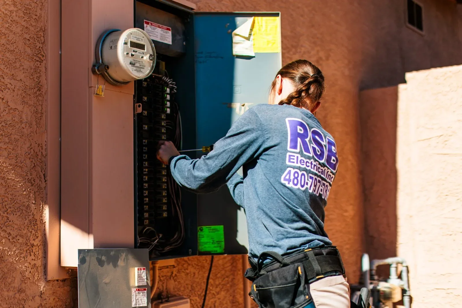 Electrician main breaker panel work — RSB Electrical, Mesa AZ