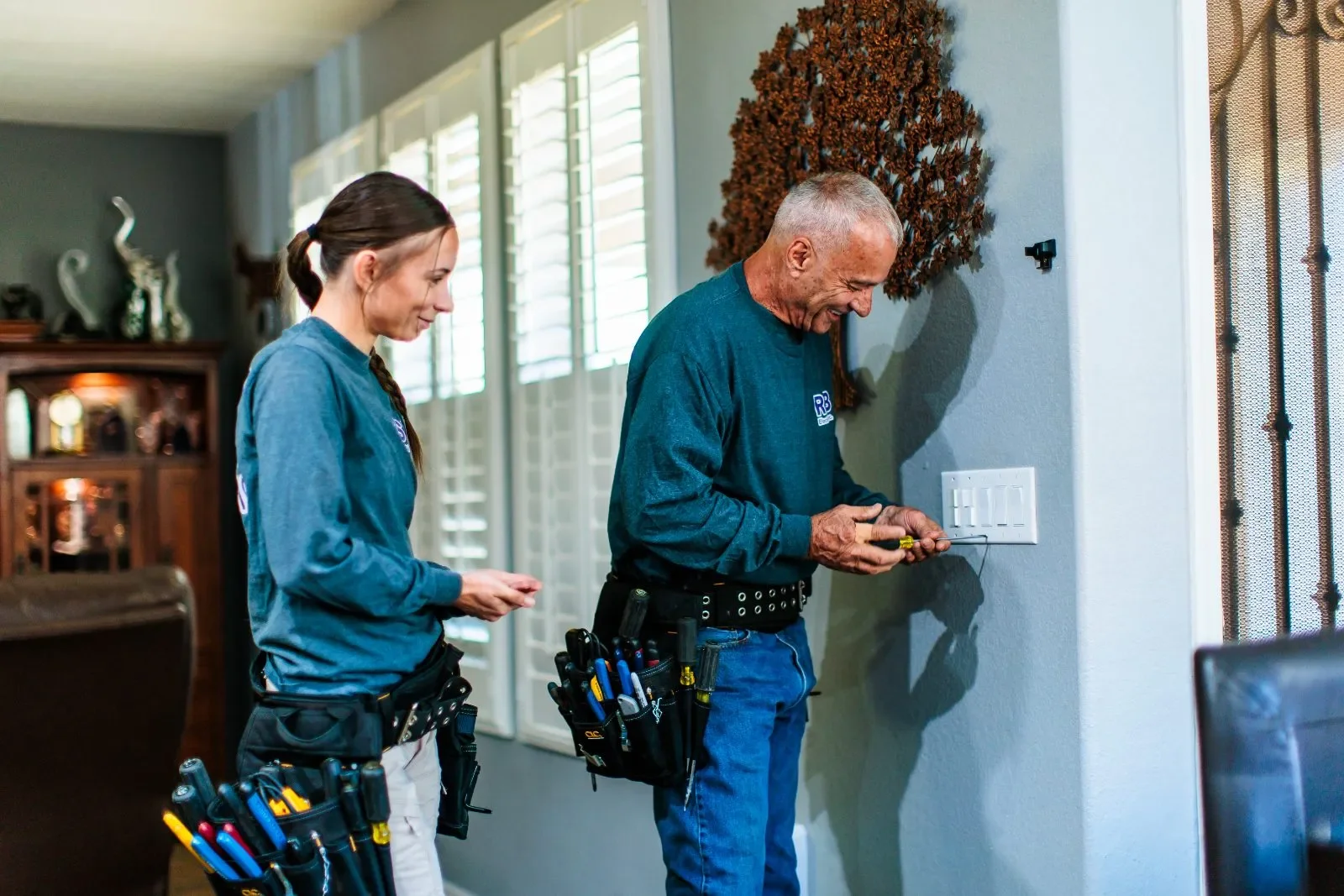 Reno Sharee switch bank repair living room c — RSB Electrical, Mesa AZ