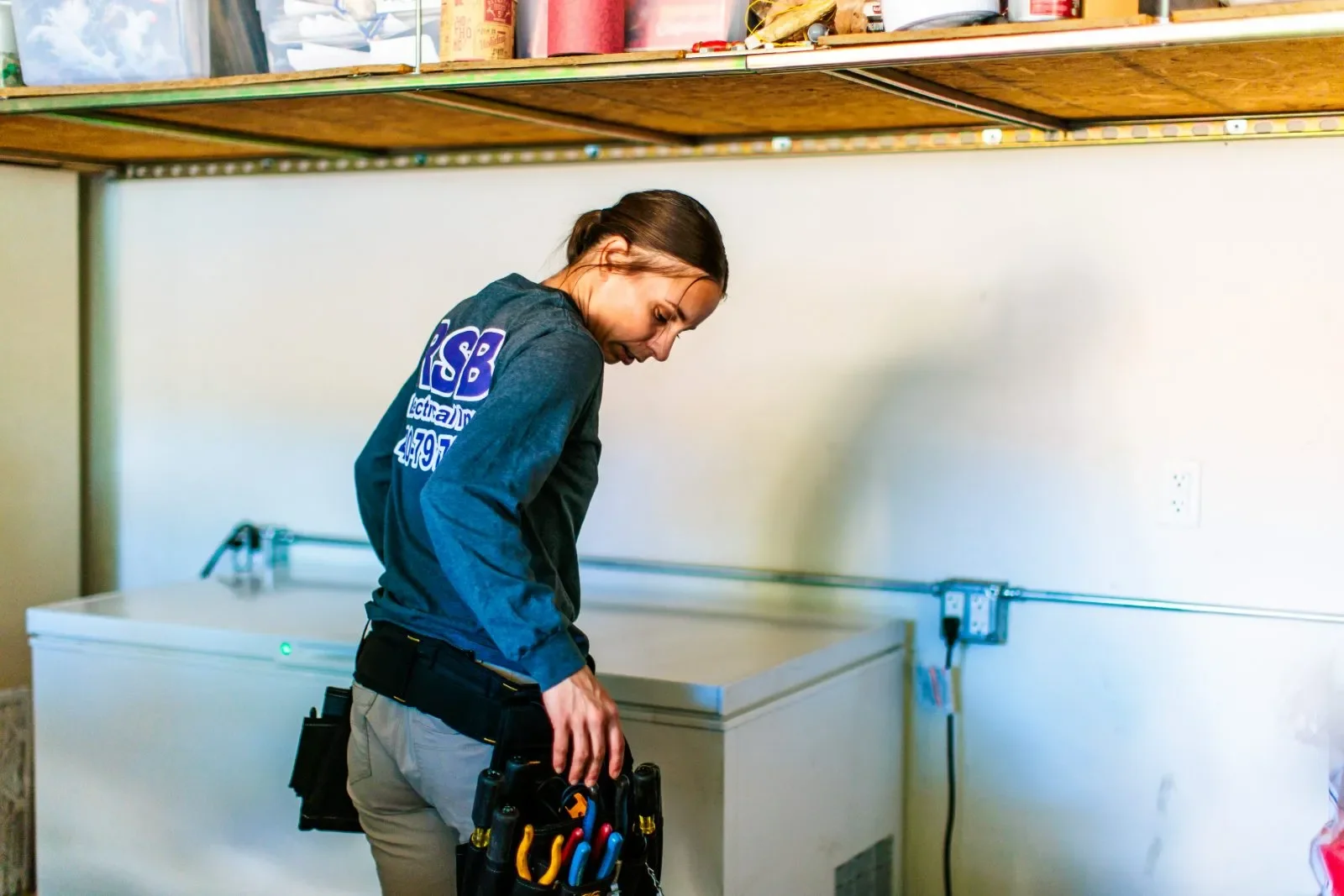 Garage freezer dedicated outlet conduit — RSB Electrical, Mesa AZ