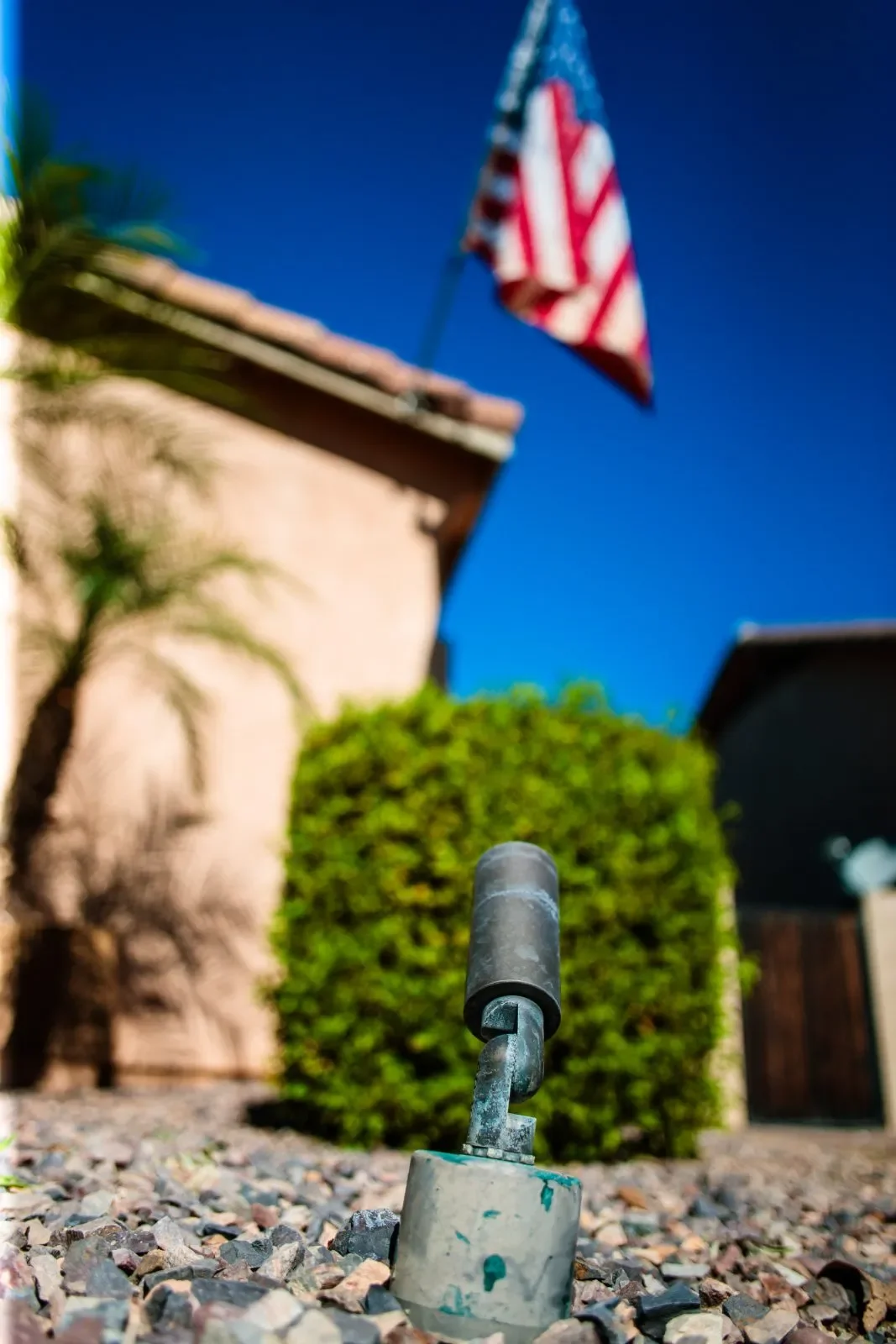 Landscape light front yard flagpole — RSB Electrical, Mesa AZ
