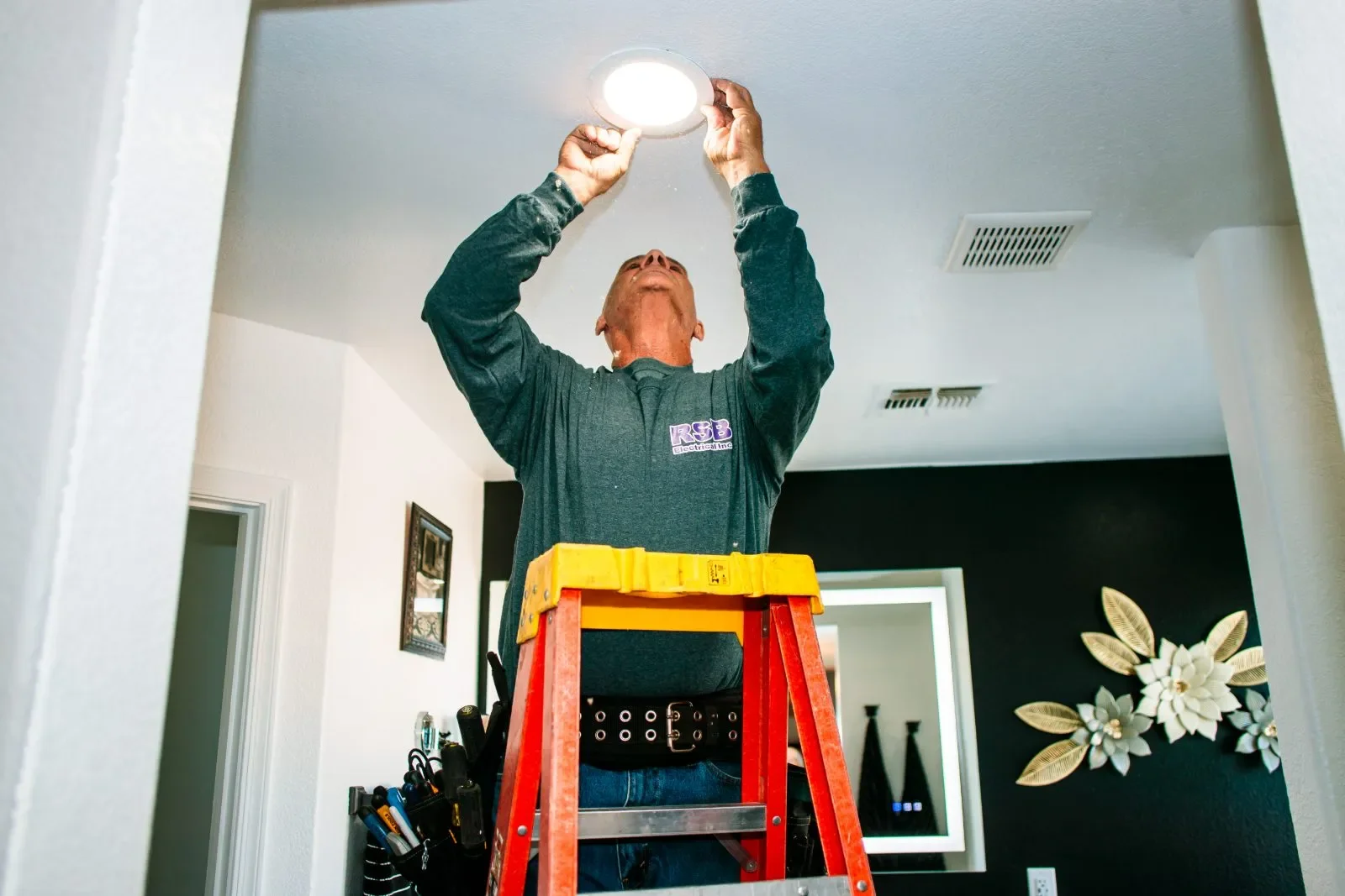 Recessed LED light installation — RSB Electrical, Mesa AZ