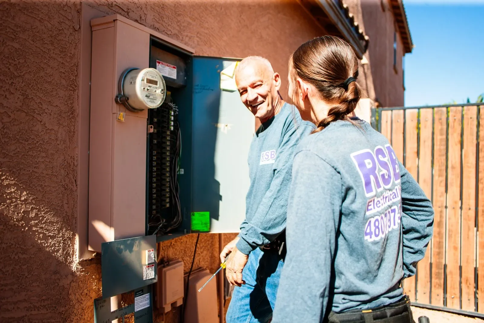 RSB electricians exterior service panel