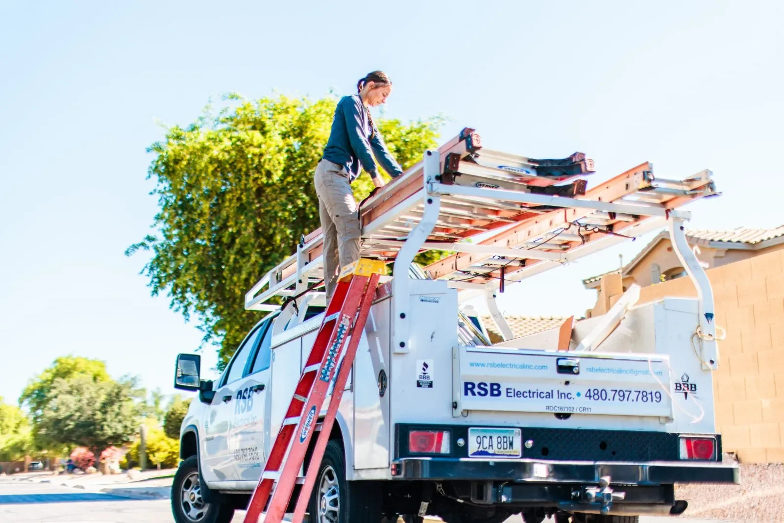 Reno owner ladder truck — RSB Electrical, Mesa AZ