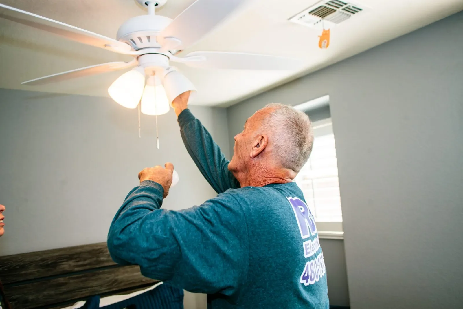 Electrician fan circuit connection — RSB Electrical, Mesa AZ