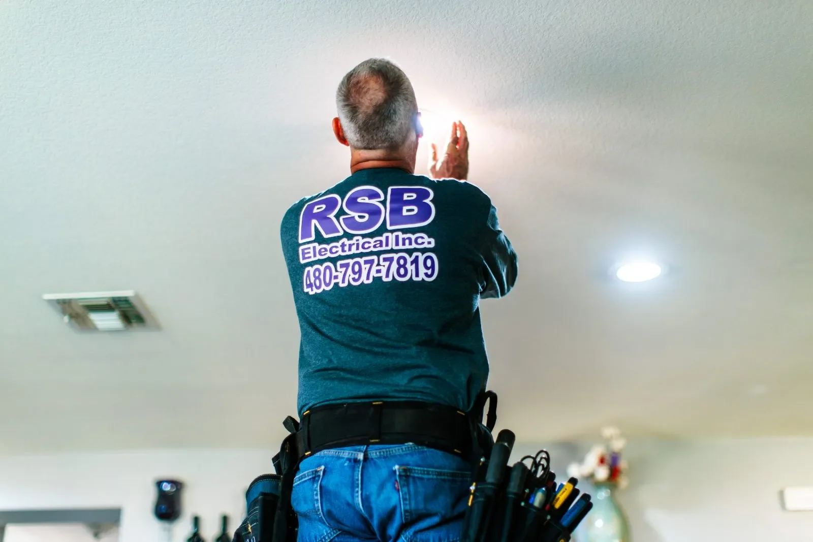 Recessed ceiling light install — RSB Electrical, Mesa AZ