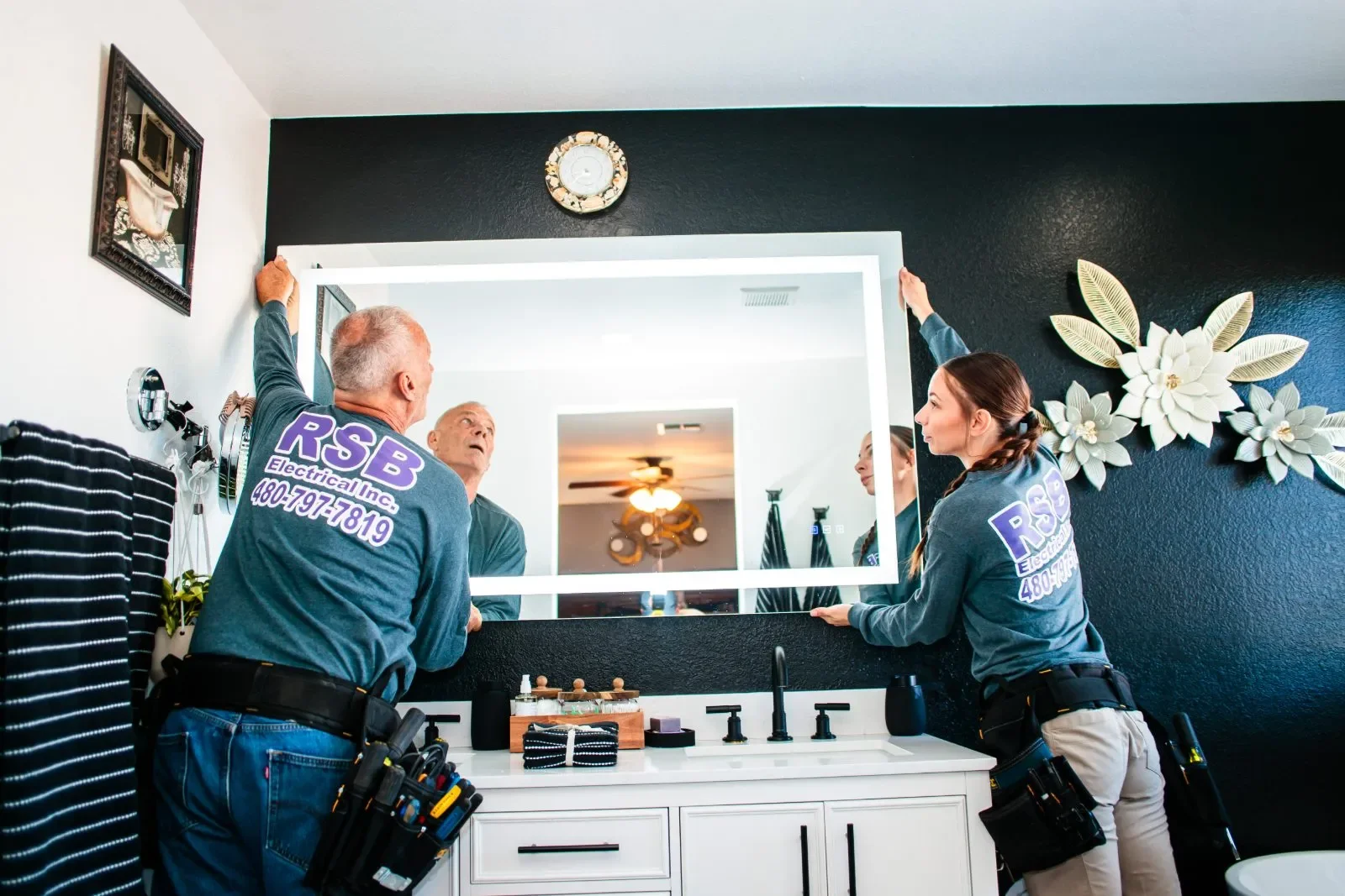 Finished fixture glow interior — RSB Electrical, Mesa AZ