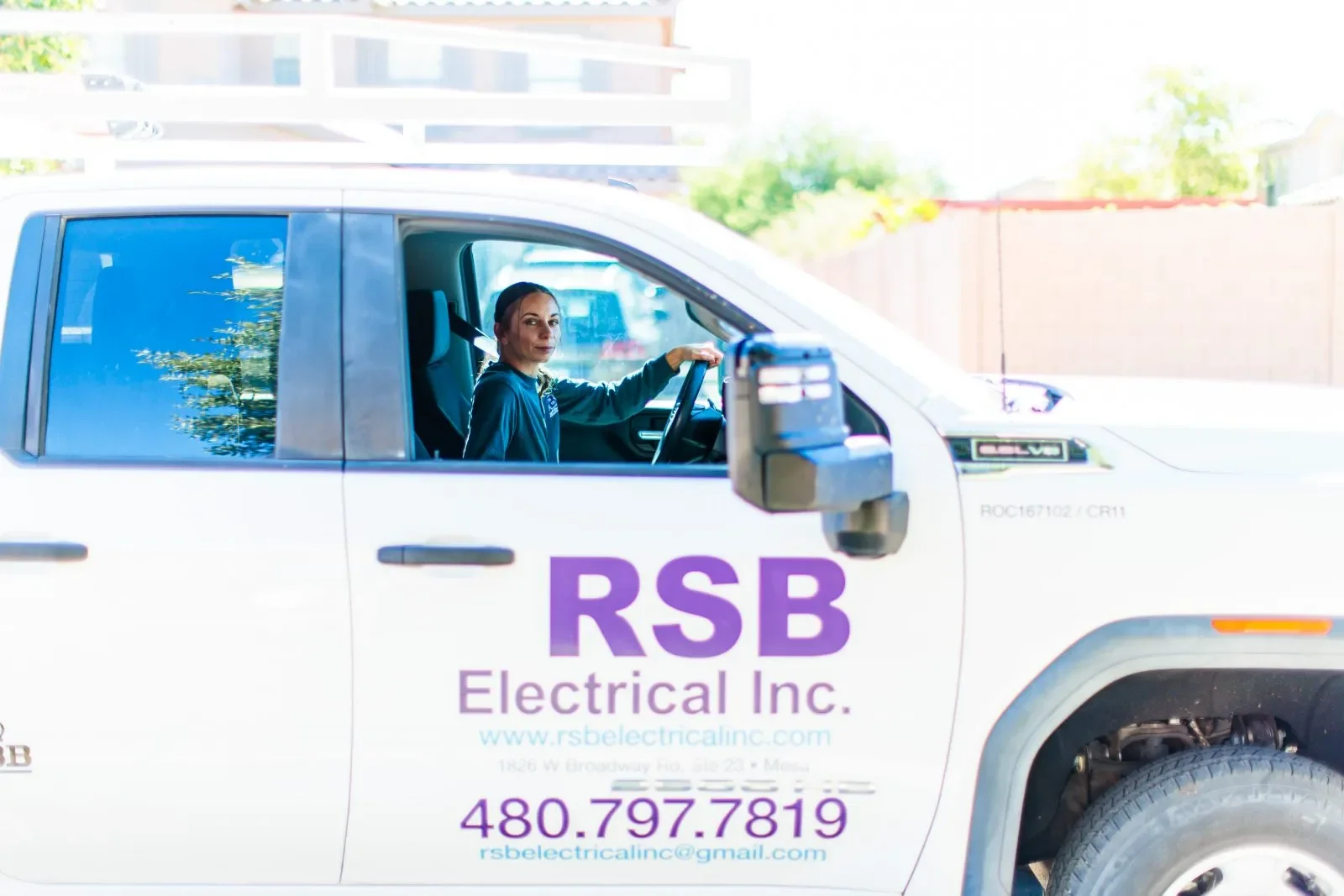 Electrician truck cab dispatch — RSB Electrical, Mesa AZ