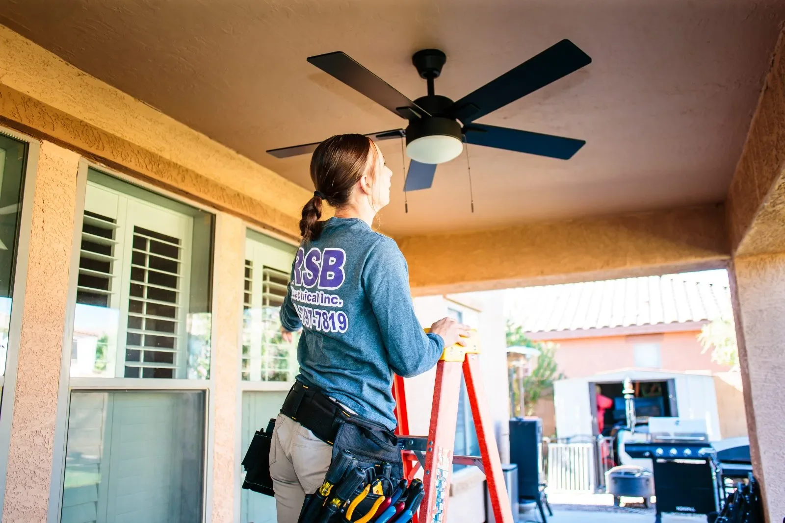 Ceiling fan lighting installation — RSB Electrical, Mesa AZ