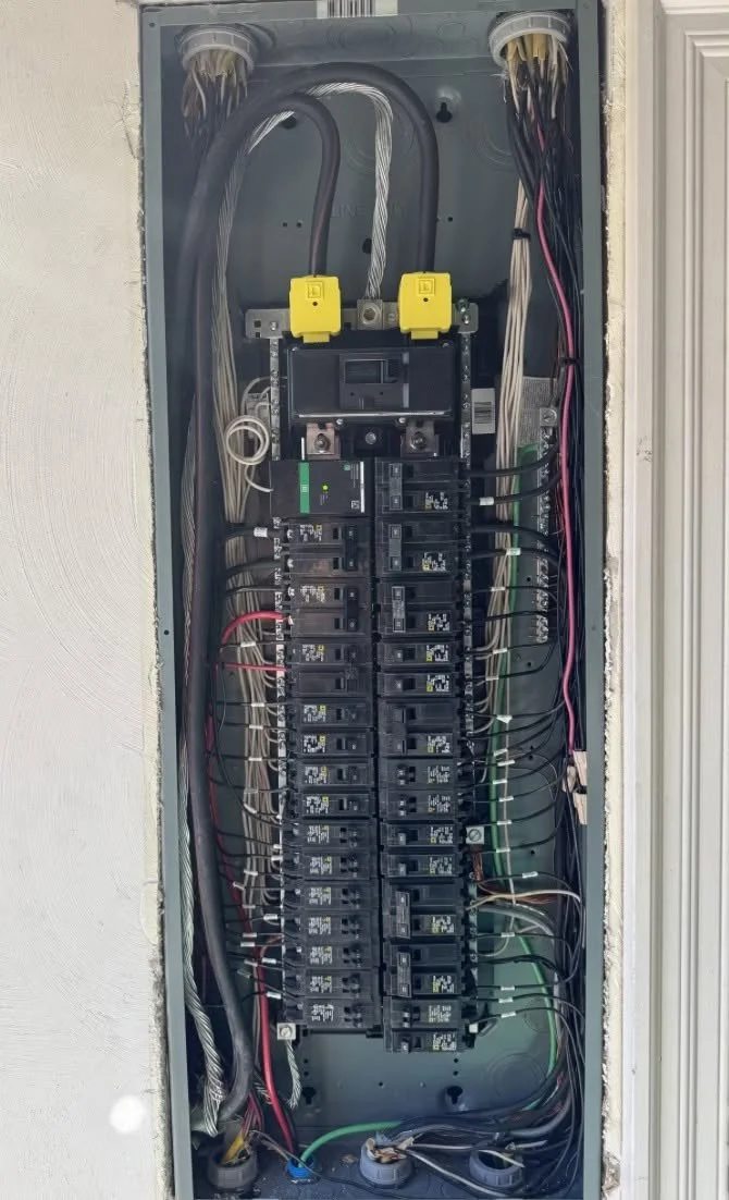 Breaker panel interior in a Suffolk, VA home