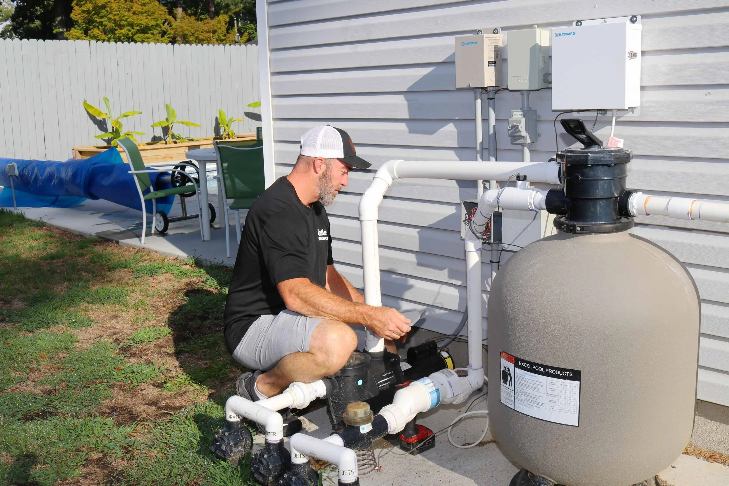Castles Electrical electrician at a pool pump in Portsmouth, VA