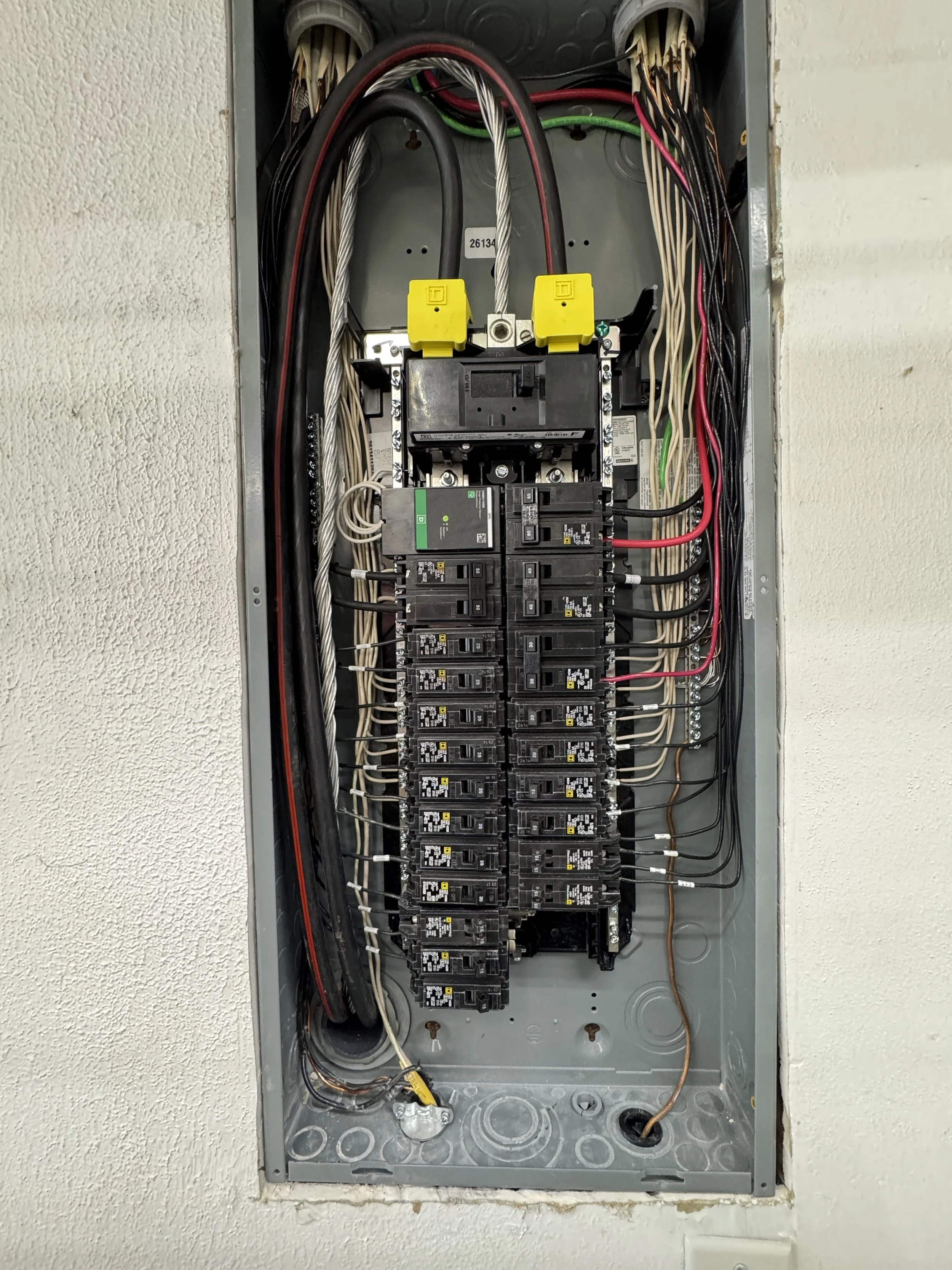 Breaker panel interior in a Chesapeake, VA home