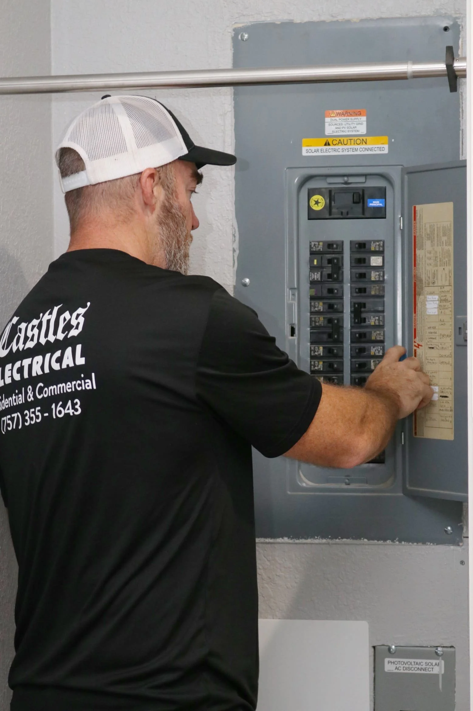 Electrical panel upgrade in Virginia Beach by Castles Electrical