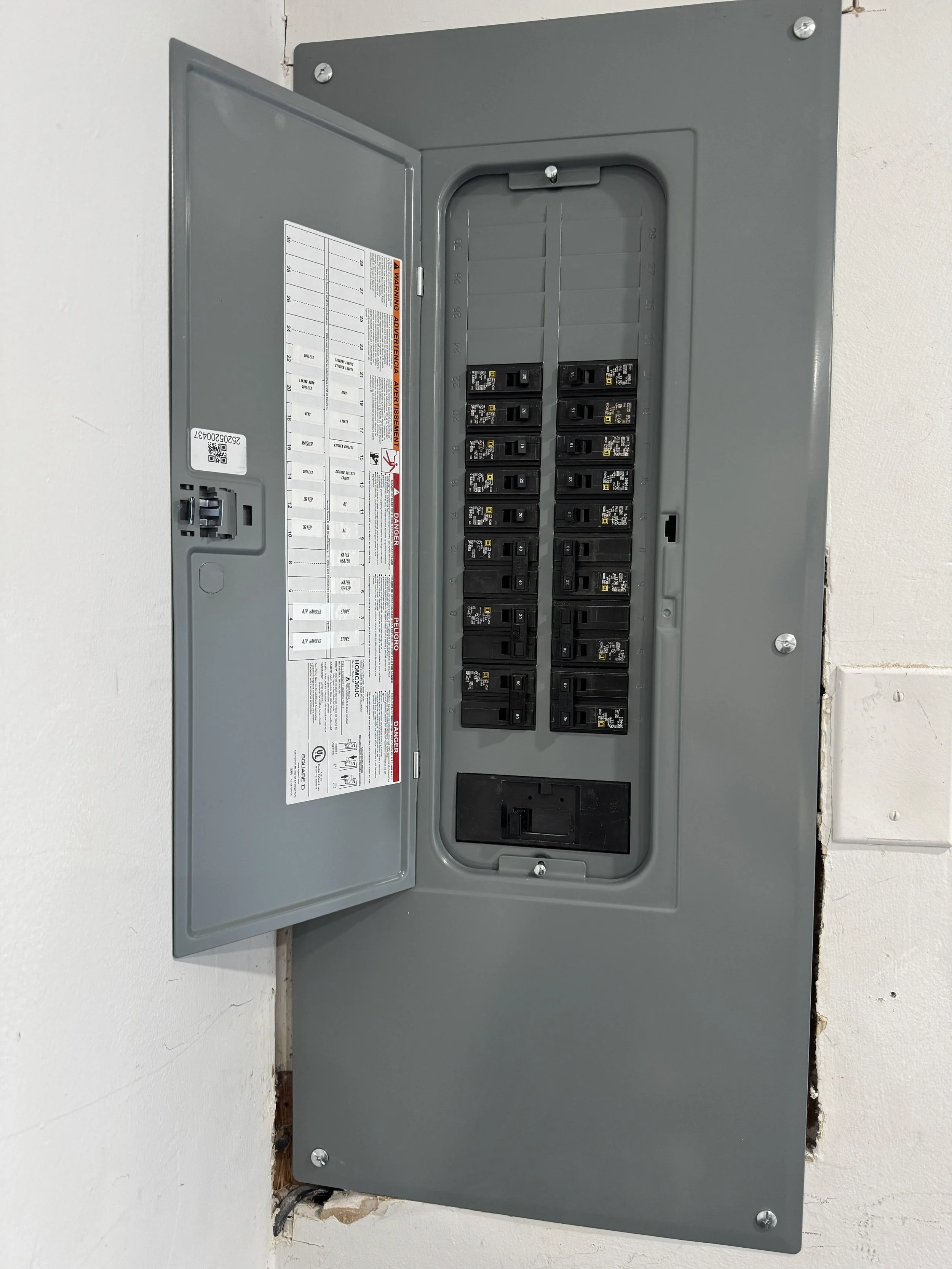 Whole-home rewiring in Portsmouth install detail
